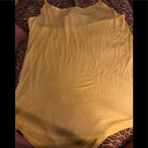 CCOVER UP HALTER TEE yellow draped back halter attaches to bra strap - Picture 5 of 11